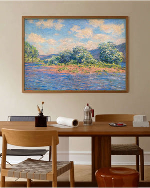 Claude Monet - Port-Villez’de Seine Nehri Fine Art Baskı