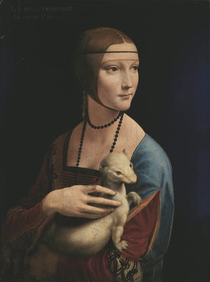 Leonardo da Vinci - Kakımlı Kadın fine art baskı