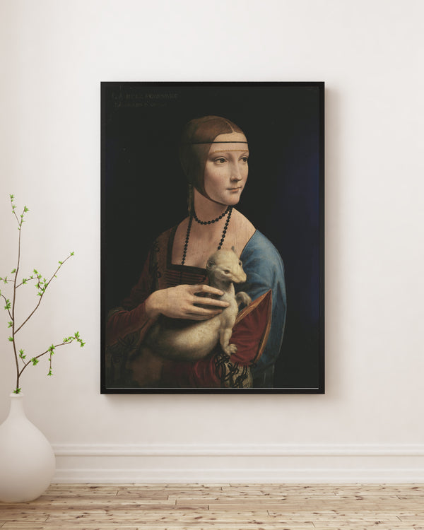 Leonardo da Vinci - Kakımlı Kadın fine art baskı