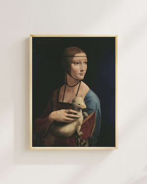 Leonardo da Vinci - Kakımlı Kadın fine art baskı