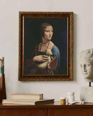 Leonardo da Vinci - Kakımlı Kadın fine art baskı