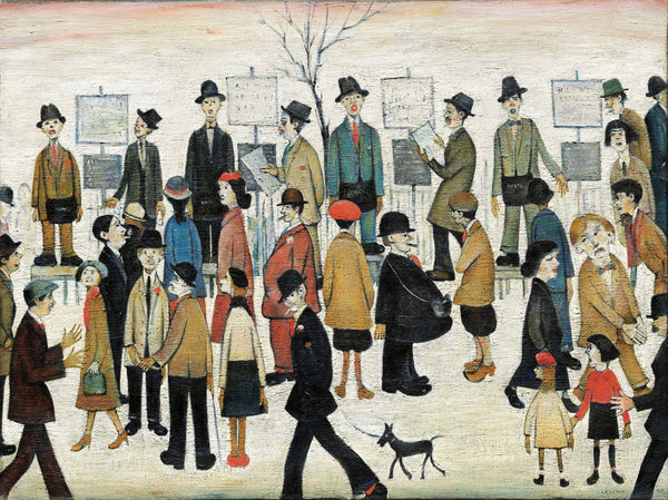 L.S Lowry - Kuzeyde Bir Yarış Günü Fine Art Baskı