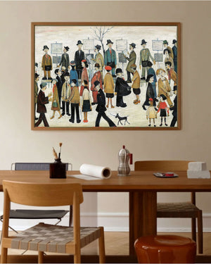 L.S Lowry - Kuzeyde Bir Yarış Günü Fine Art Baskı