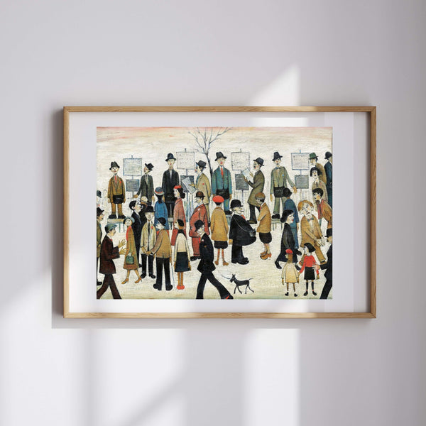 L.S Lowry - Kuzeyde Bir Yarış Günü Fine Art Baskı