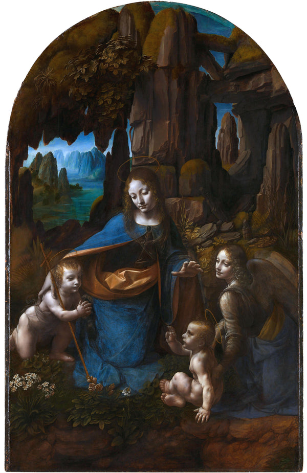 Leonardo da Vinci - Kayalıklar Bakiresi fine art baskı