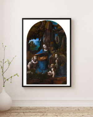 Leonardo da Vinci - Kayalıklar Bakiresi fine art baskı