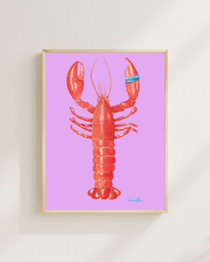 Hazal Türer - Lobster 3' lü Set fine art baskı