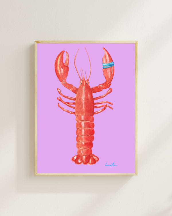 Hazal Türer - Lobster 3' lü Set fine art baskı