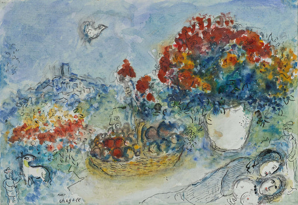 Marc Chagall - Saint-Paul’de Dinlenme Fine Art Baskı