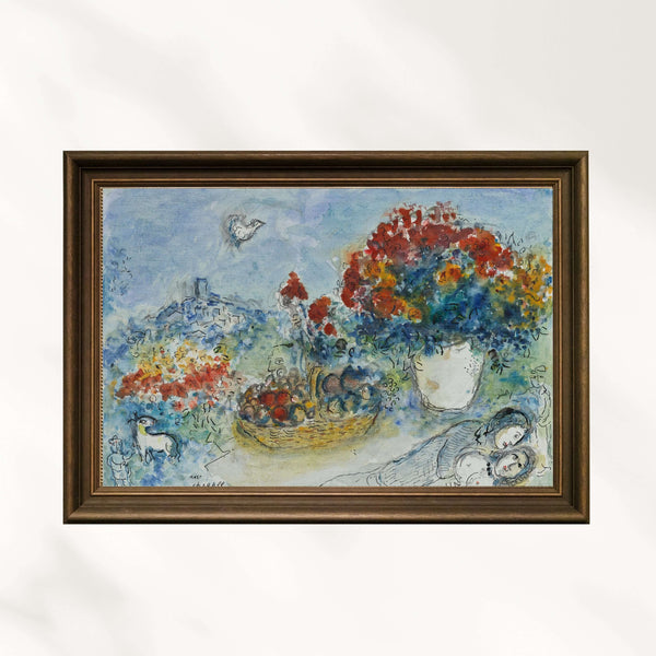 Marc Chagall - Saint-Paul’de Dinlenme Fine Art Baskı