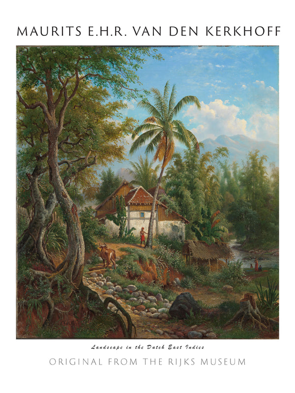 Maurits E.H.R. van den Kerkhoff - Hollanda Doğu Hint Adaları’nda Peyzaj fine art baskı