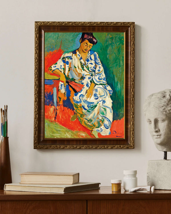 André Derain - Kimonolu Madame Matisse Fine Art Baskı