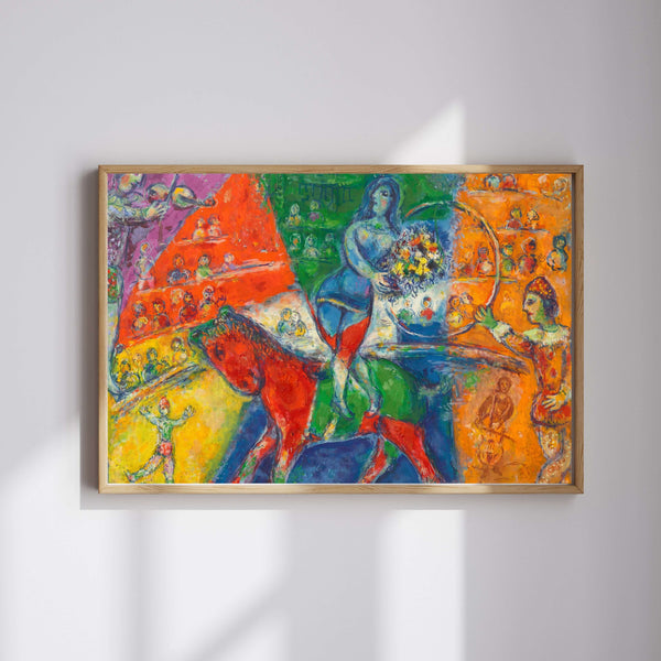 Marc Chagall - Kırmızı ve Mavi Sirk Fine Art Baskı