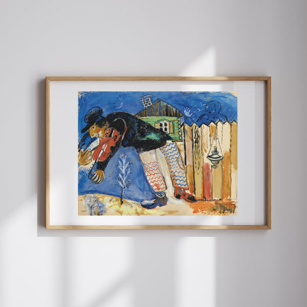 Marc Chagall - Kemancı fine art baskı