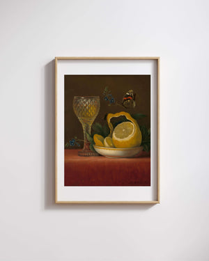Maria Margaretha van Os - Limon ve Kesme Cam ile Natürmort fine art baskı