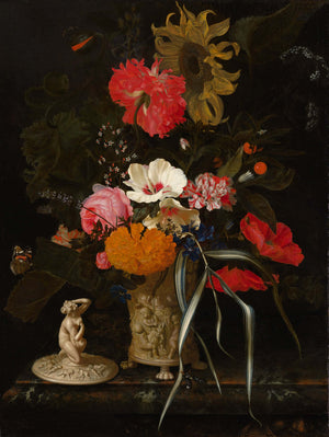 Maria van Oosterwyck - Süslemeli Vazoda Çiçekler fine art baskı