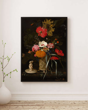 Maria van Oosterwyck - Süslemeli Vazoda Çiçekler fine art baskı