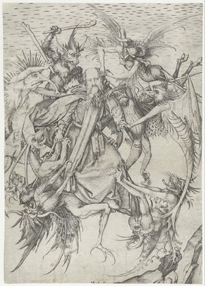 Martin Schongauer - Aziz Antonius'un Baştan Çıkarılması fine art baskı