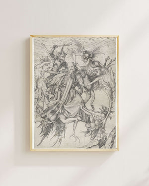 Martin Schongauer - Aziz Antonius'un Baştan Çıkarılması fine art baskı