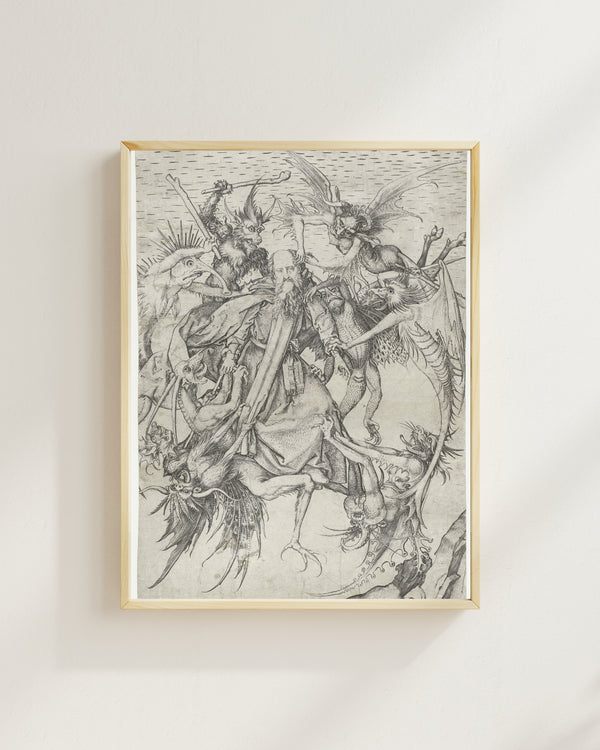 Martin Schongauer - Aziz Antonius'un Baştan Çıkarılması fine art baskı