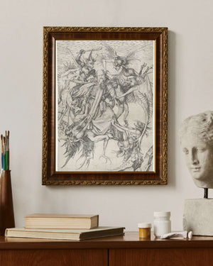 Martin Schongauer - Aziz Antonius'un Baştan Çıkarılması fine art baskı