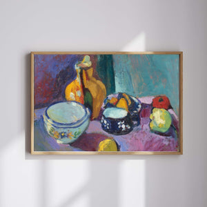 Henri Matisse - Tabaklar ve Meyveler Fine Art Baskı
