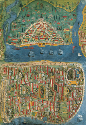 Matrakçı Nasuh - İstanbul ve Galata Fine Art Baskı