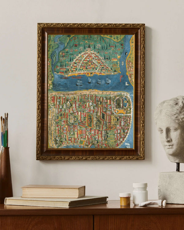 Matrakçı Nasuh - İstanbul ve Galata Fine Art Baskı