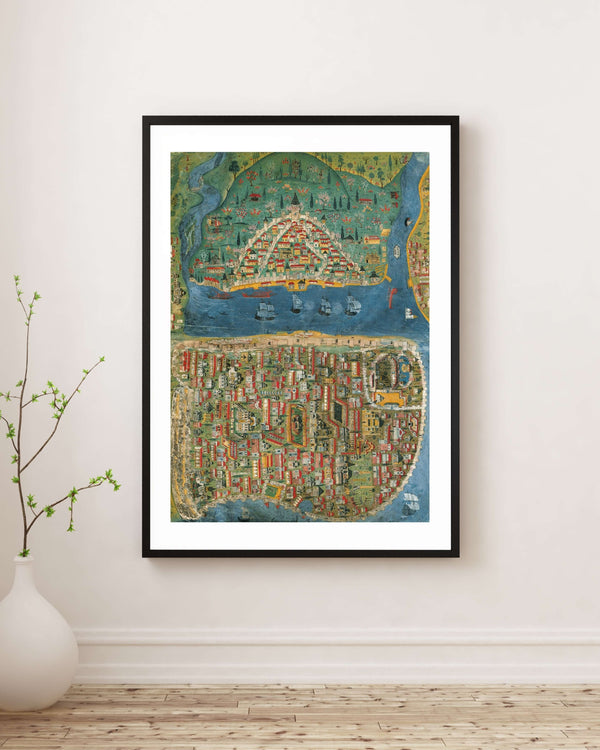 Matrakçı Nasuh - İstanbul ve Galata Fine Art Baskı