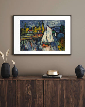 Maurice de Vlaminck - Seine Nehri Manzarası Çerçeve