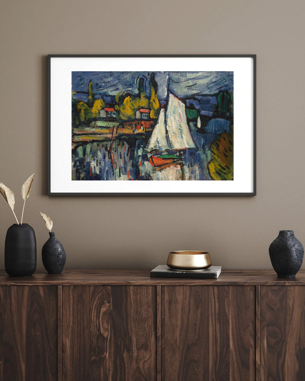 Maurice de Vlaminck - Seine Nehri Manzarası Çerçeve