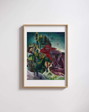 Max Ernst - Hayvanlarla Şehir Fine Art Baskı