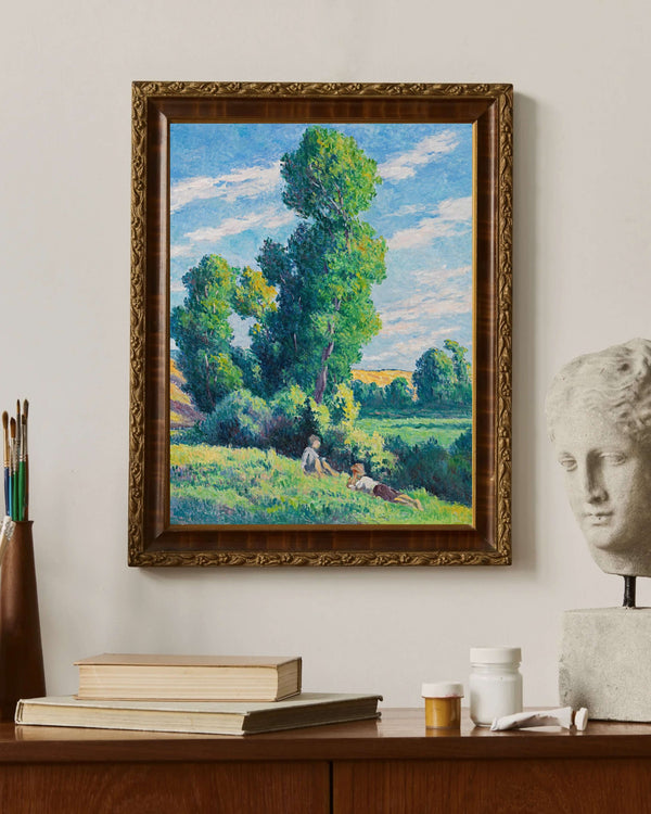 Maximilien Luce - Moulineux Çevresi Ağaçların Altında Dinlenme