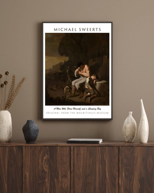 Michael Sweerts-Kendini Temizleyen Adam ve Uyuyan Çocuk