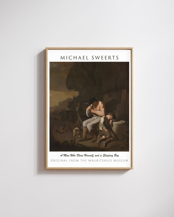 Michael Sweerts-Kendini Temizleyen Adam ve Uyuyan Çocuk