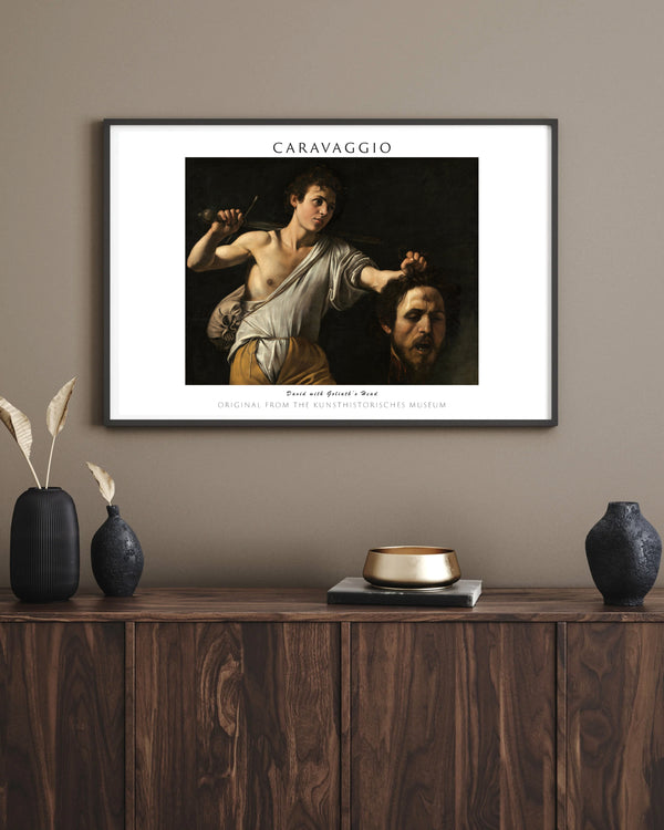 Michelangelo Merisi Caravaggio - Golyat’ın Kafasıyla Davut çerçeve