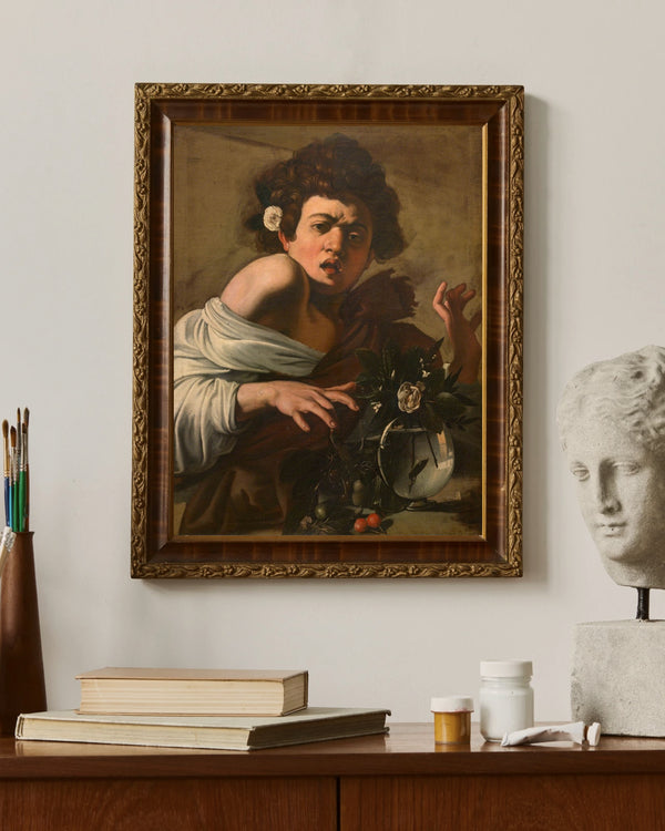 Michelangelo Merisi da Caravaggio - Kertenkele Tarafından Isırılan Çocuk çerçeve