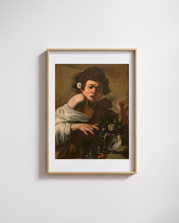 Michelangelo Merisi da Caravaggio - Kertenkele Tarafından Isırılan Çocuk fine art baskı