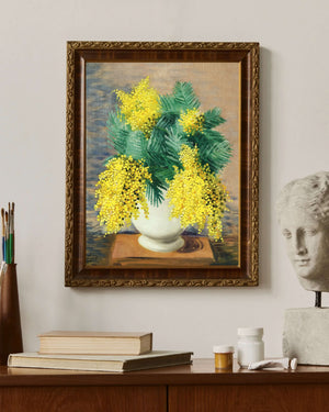 Moïse Kisling - Mimoza Buketi fine art baskı