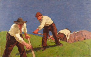 Albin Egger-Lienz - Dağda Ot Biçenler