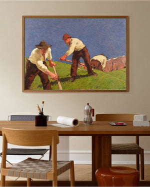 Albin Egger-Lienz - Dağda Ot Biçenler