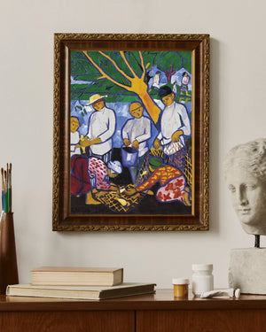 Natalia Goncharova - Balıkçılar Fine Art Baskı