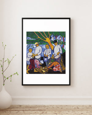 Natalia Goncharova - Balıkçılar Fine Art Baskı