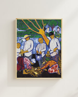 Natalia Goncharova - Balıkçılar Fine Art Baskı