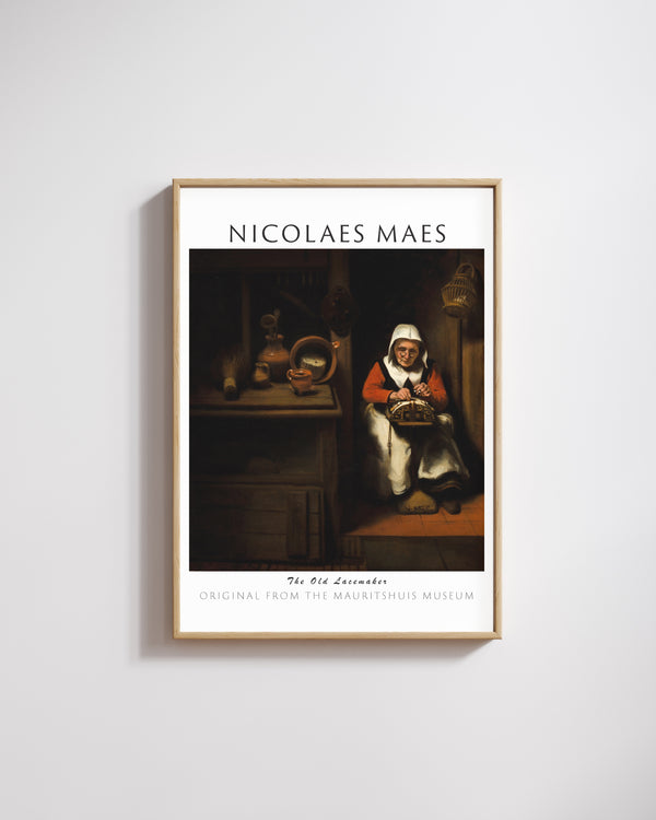 Nicolaes Maes-Yaşlı Dantelci Kadın