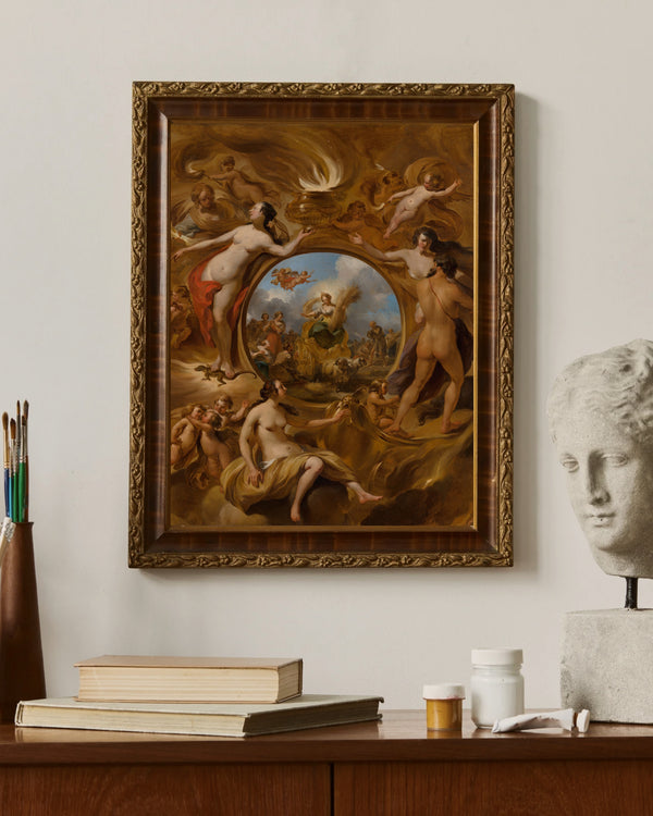 Nicolaes Pietersz Berchem - Yaz Alegorisi çerçeve