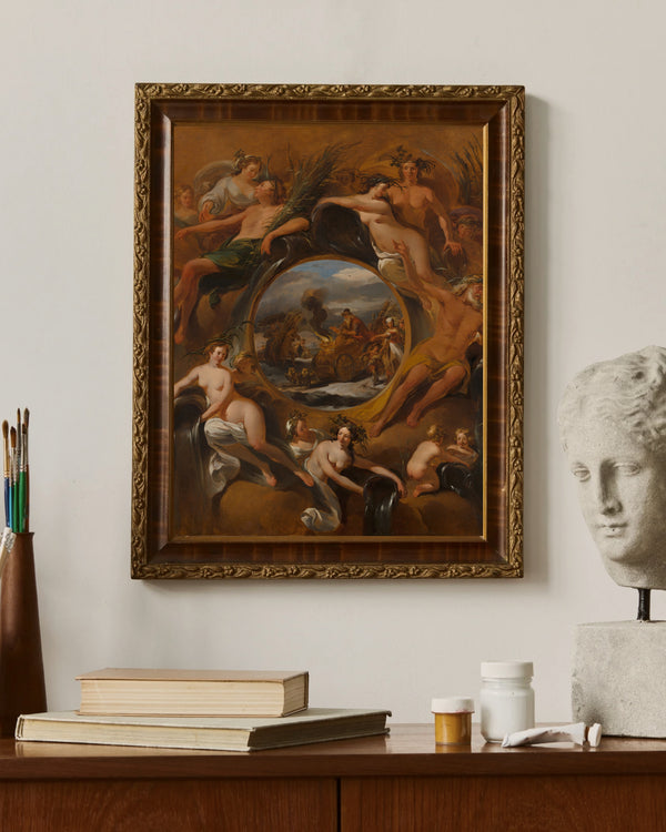 Nicolaes Pietersz Berchem - Kış Alegorisi çerçeve