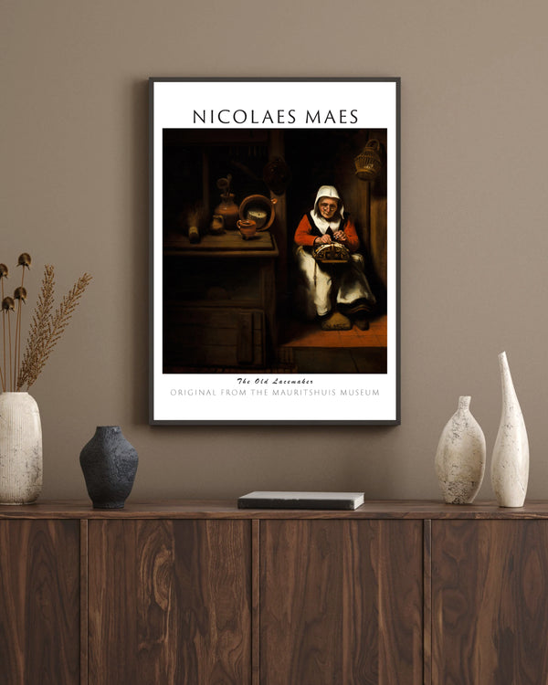 Nicolaes Maes-Yaşlı Dantelci Kadın