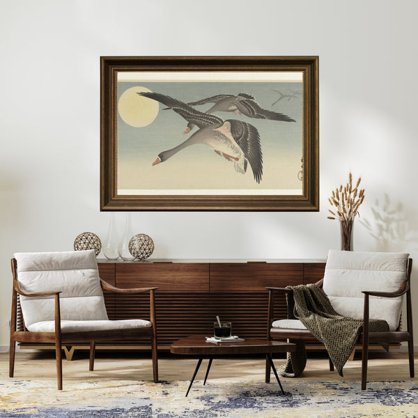 Ohara Koson - Dolunayda Kazlar