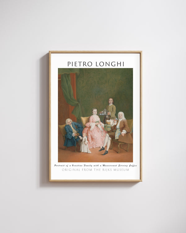 Pietro Longhi - Kahve Servis Eden Uşaklı Bir Ailenin Portresi poster